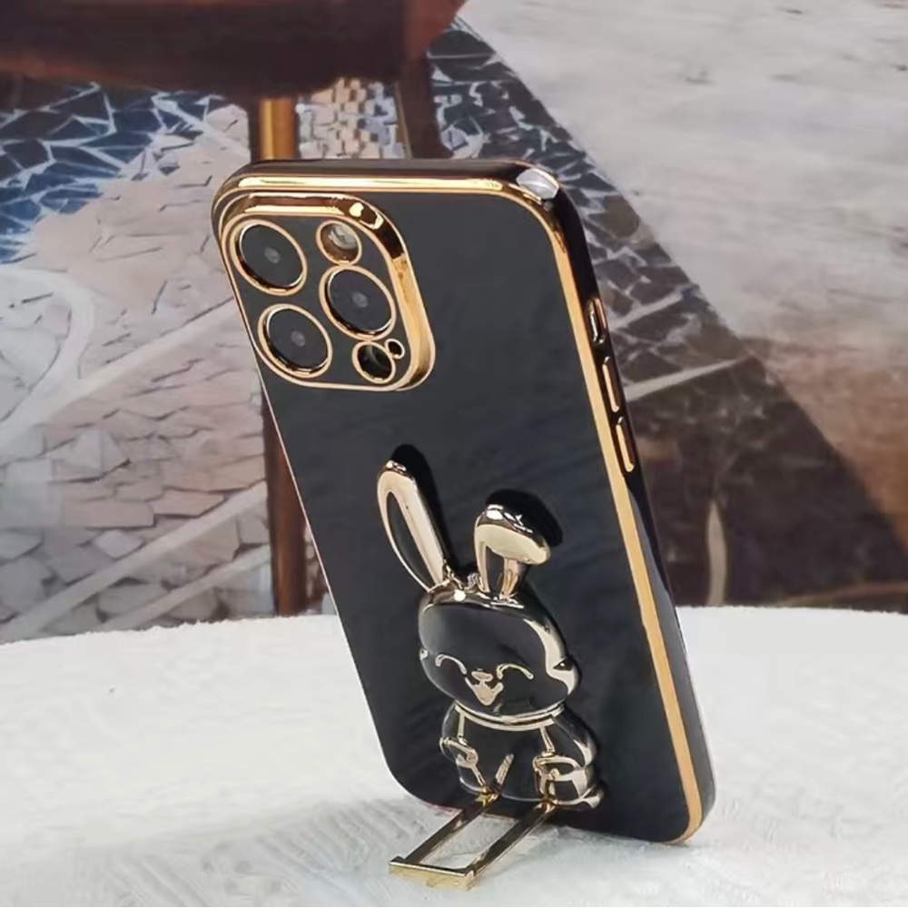 3D PLATED RABBIT PHONE CASE XS MAX